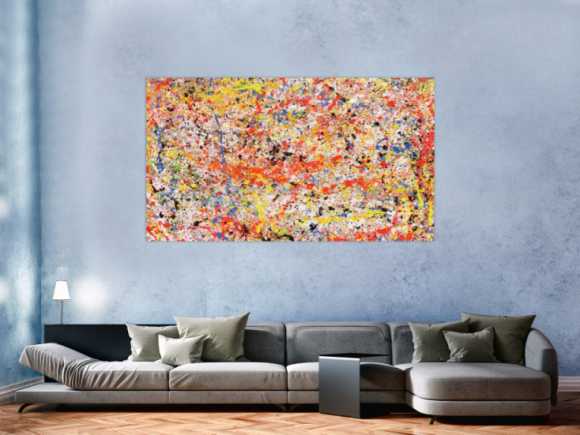 Buntes Acrylbild abstrakt sehr modern viele Farben