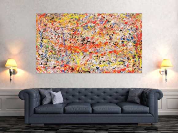 Buntes Acrylbild abstrakt sehr modern viele Farben
