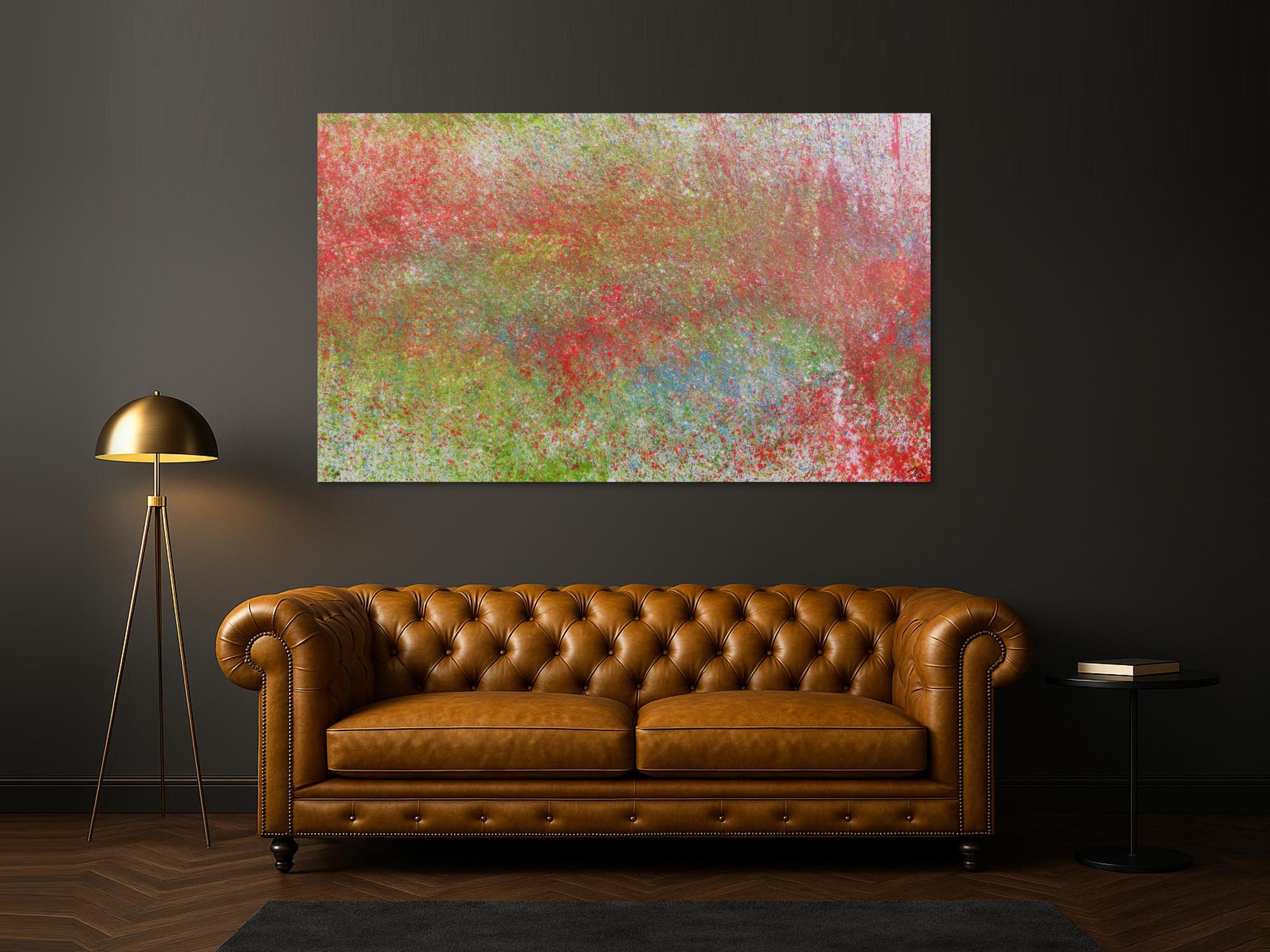 Schlichtes Aceylgemälde modern abstrakt mit hellen Farben