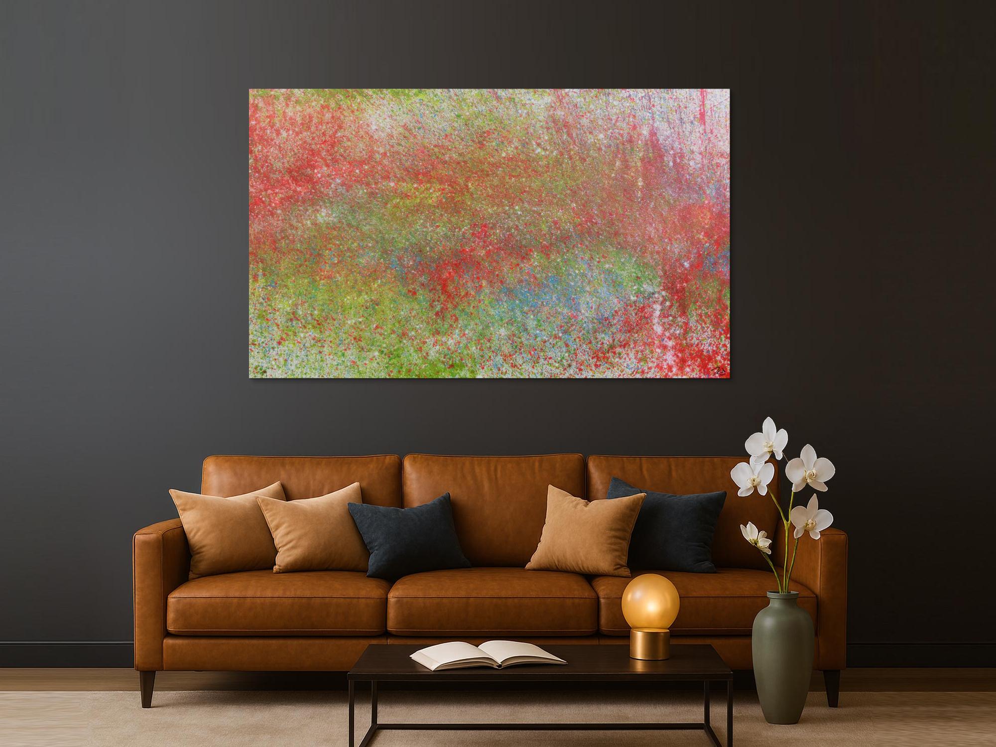 Schlichtes Aceylgemälde modern abstrakt mit hellen Farben