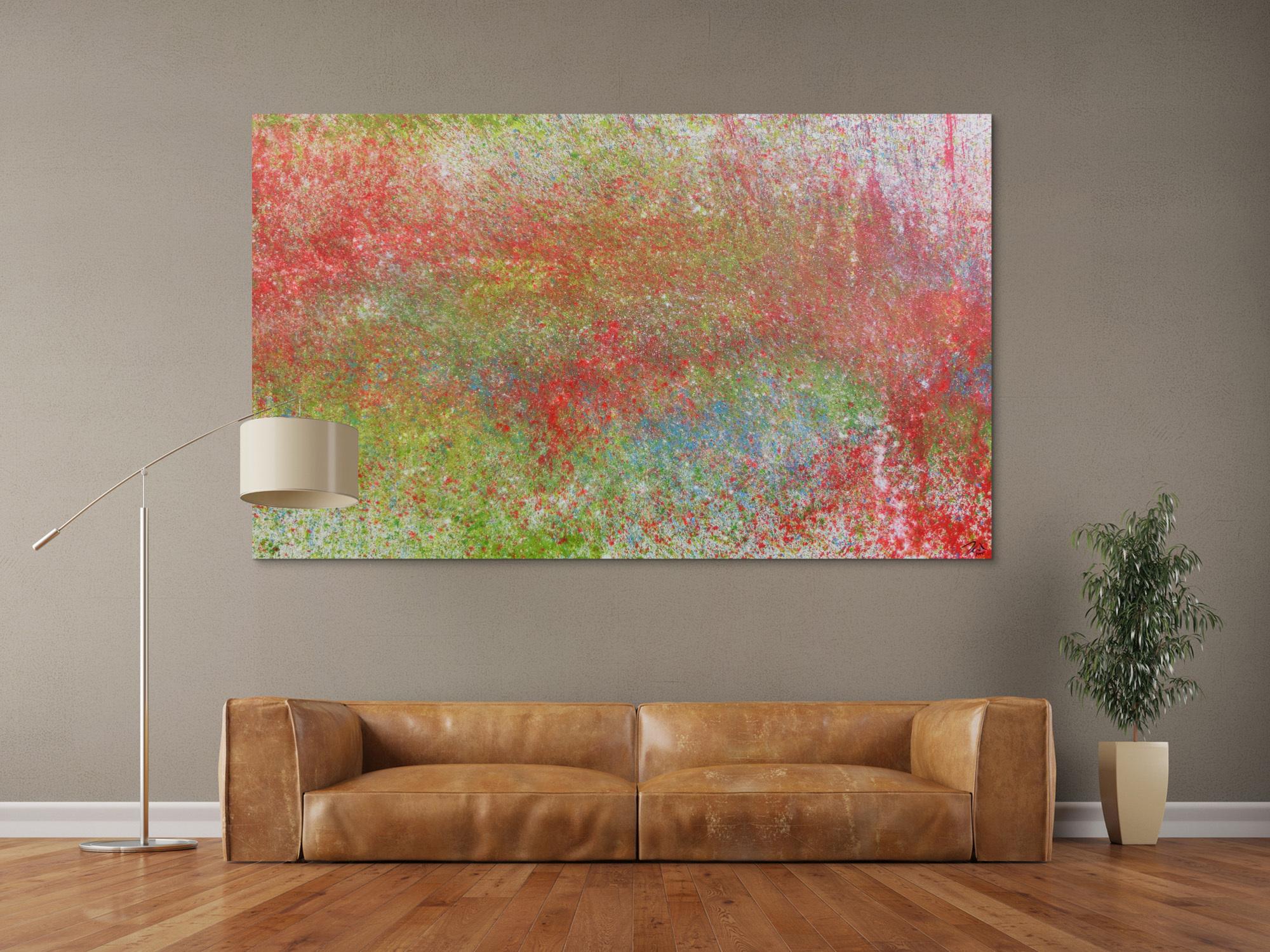 Schlichtes Aceylgemälde modern abstrakt mit hellen Farben