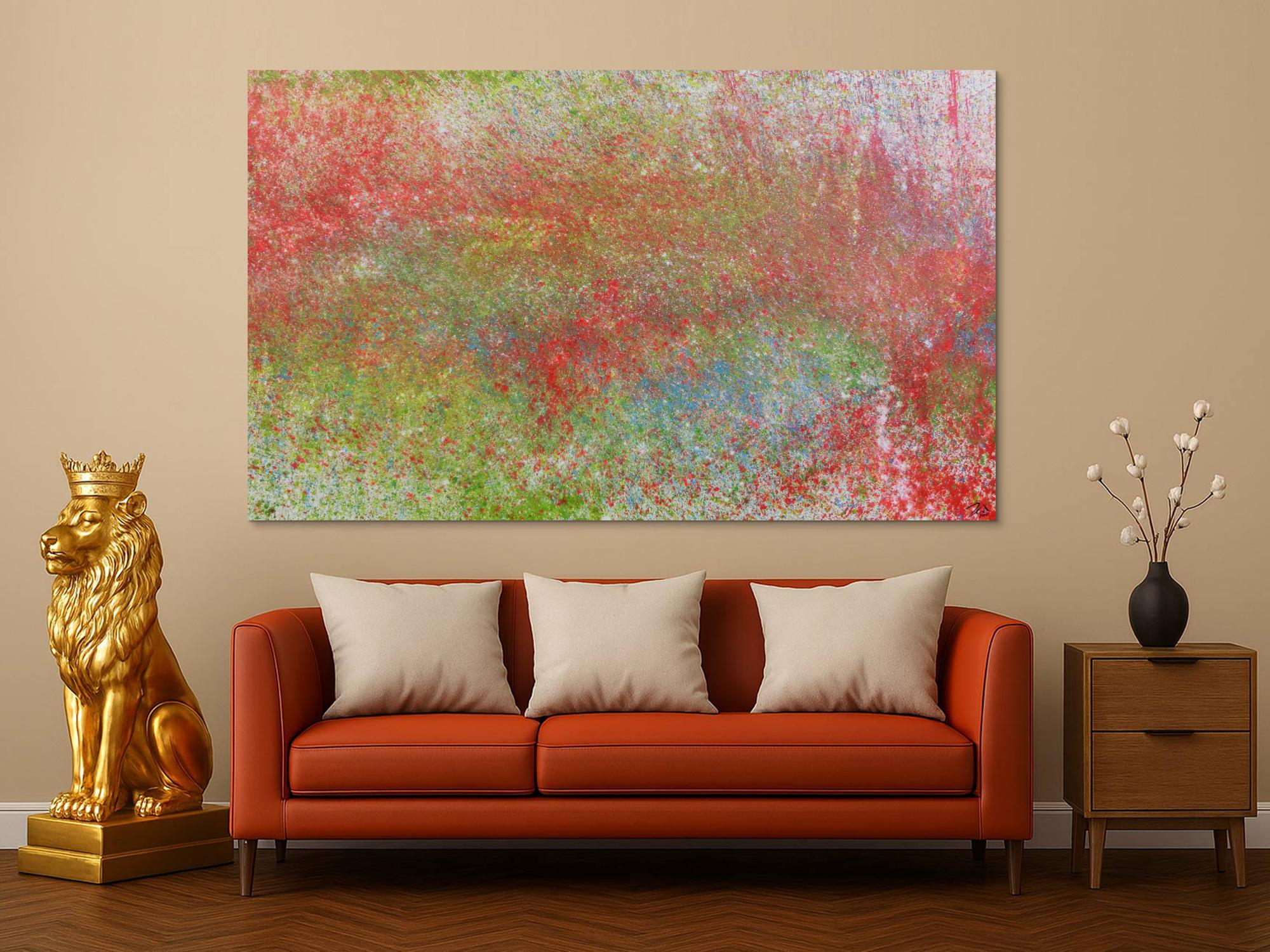 Schlichtes Aceylgemälde modern abstrakt mit hellen Farben