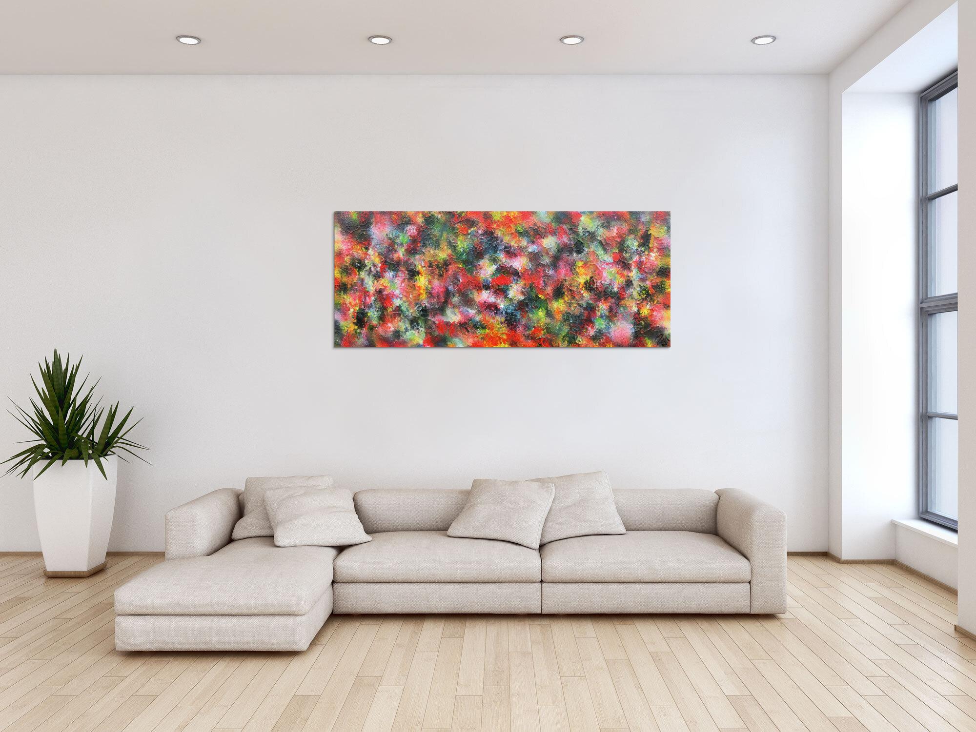 Buntes Acrylgemälde abstrakt modern viele Farben