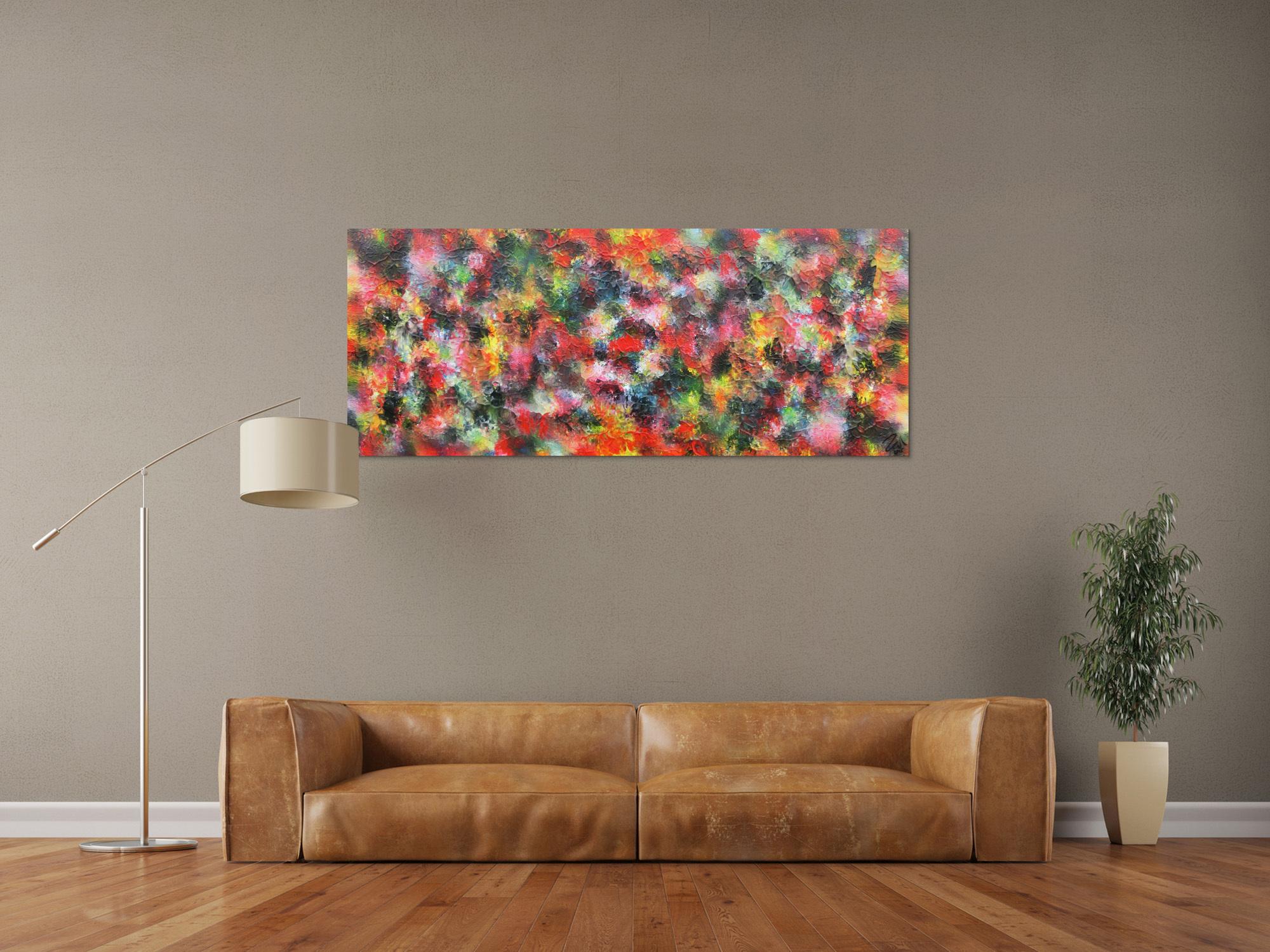 Buntes Acrylgemälde abstrakt modern viele Farben