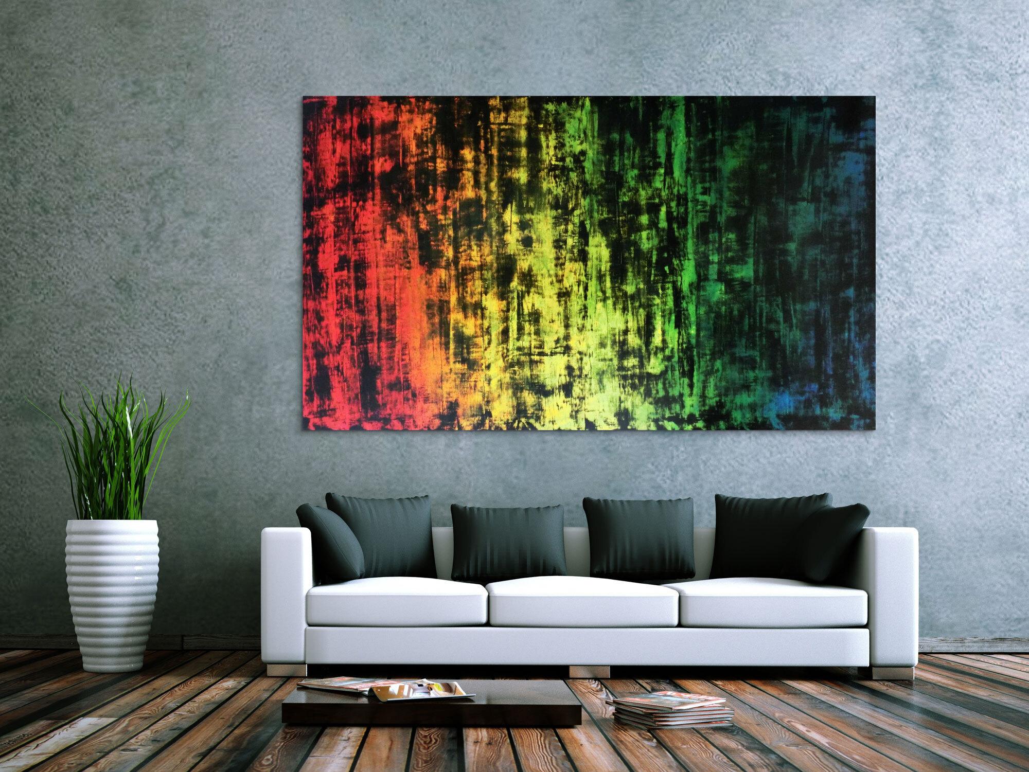 Sehr großes abstraktes Acryl Gemälde