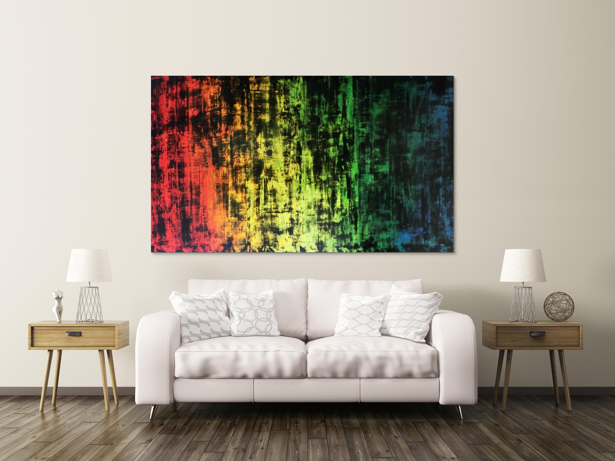 Sehr großes abstraktes Acryl Gemälde