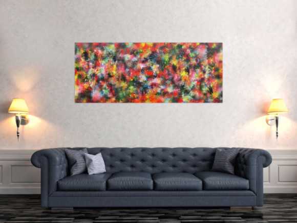 Modernes Acrylbild abstrakt bunt viele Farben