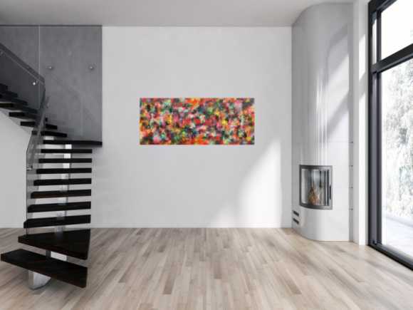 Modernes Acrylbild abstrakt bunt viele Farben