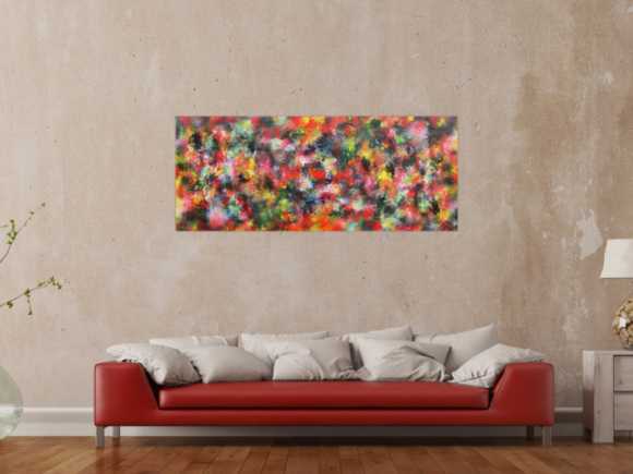 Modernes Acrylbild abstrakt bunt viele Farben