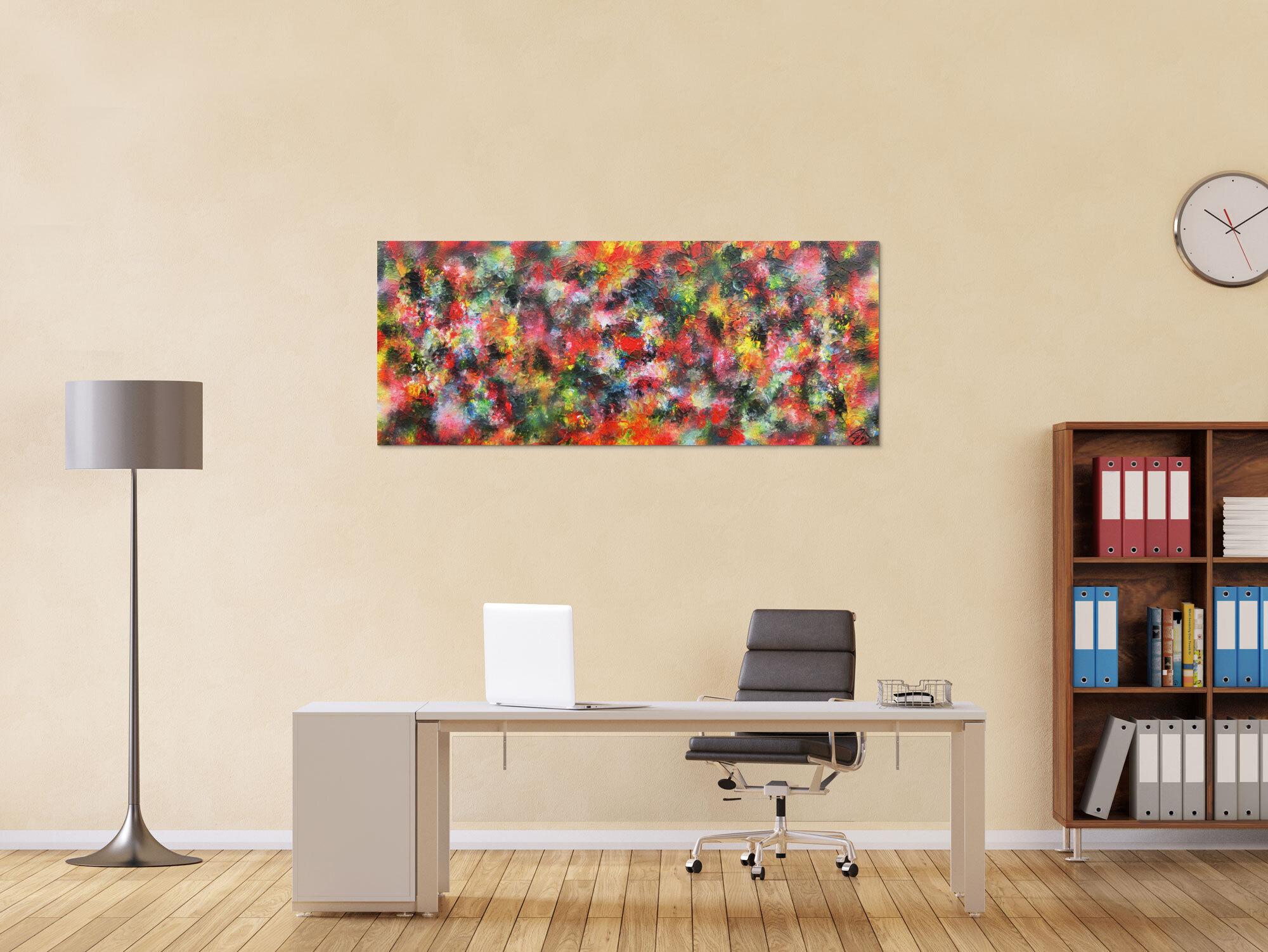 Modernes Acrylbild abstrakt bunt viele Farben
