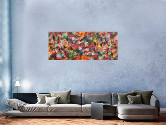 Modernes Acrylbild abstrakt bunt viele Farben