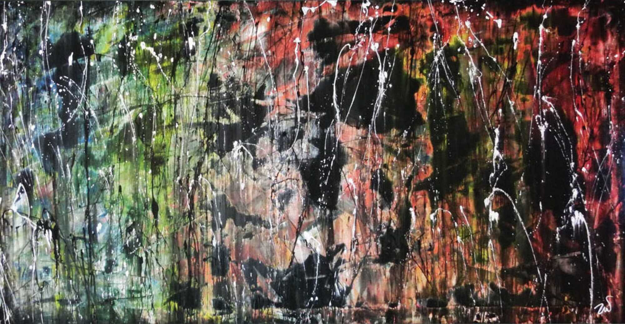 Abstraktes Acrylgemälde