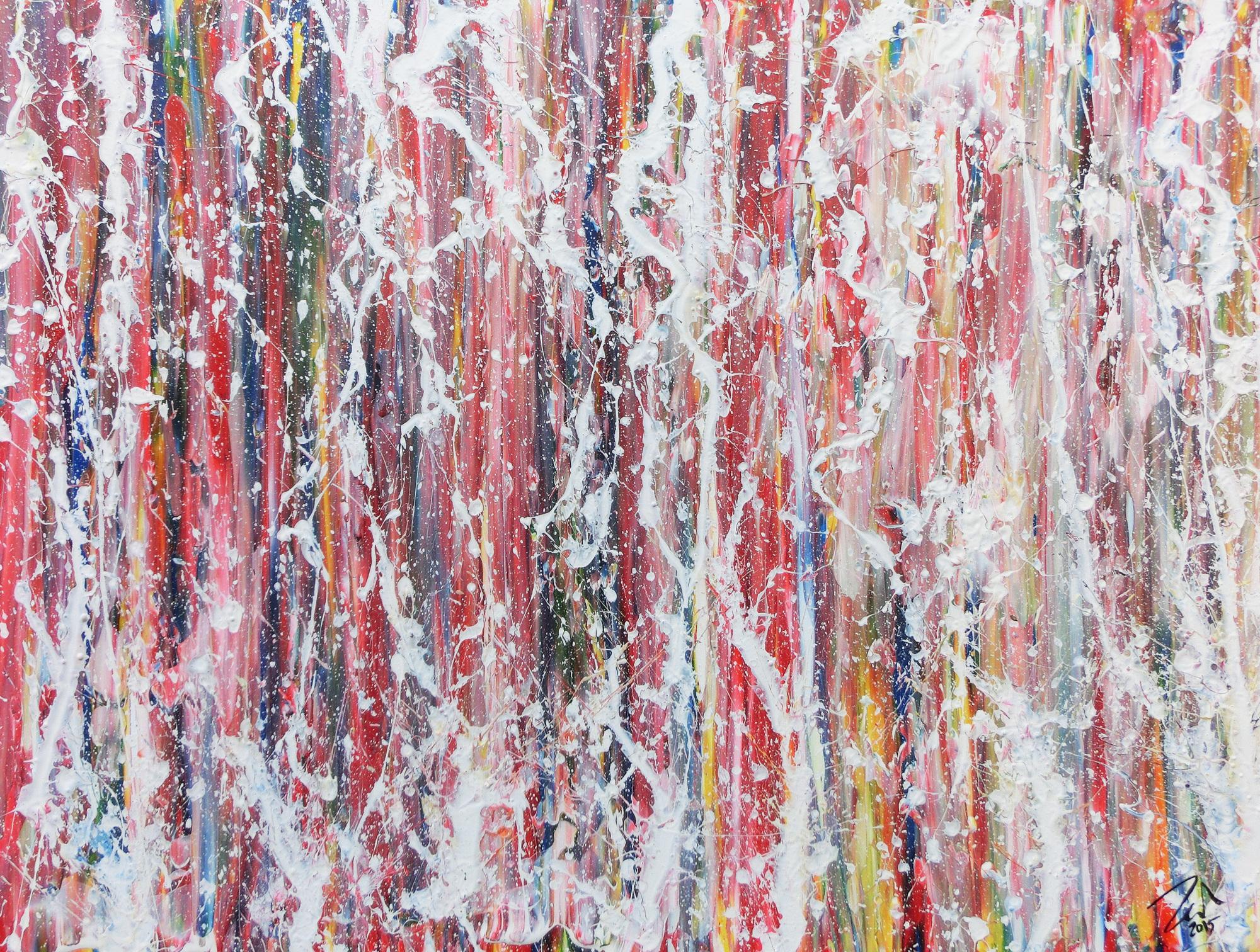 Buntes Acrylbild abstrakt modern viele Farben