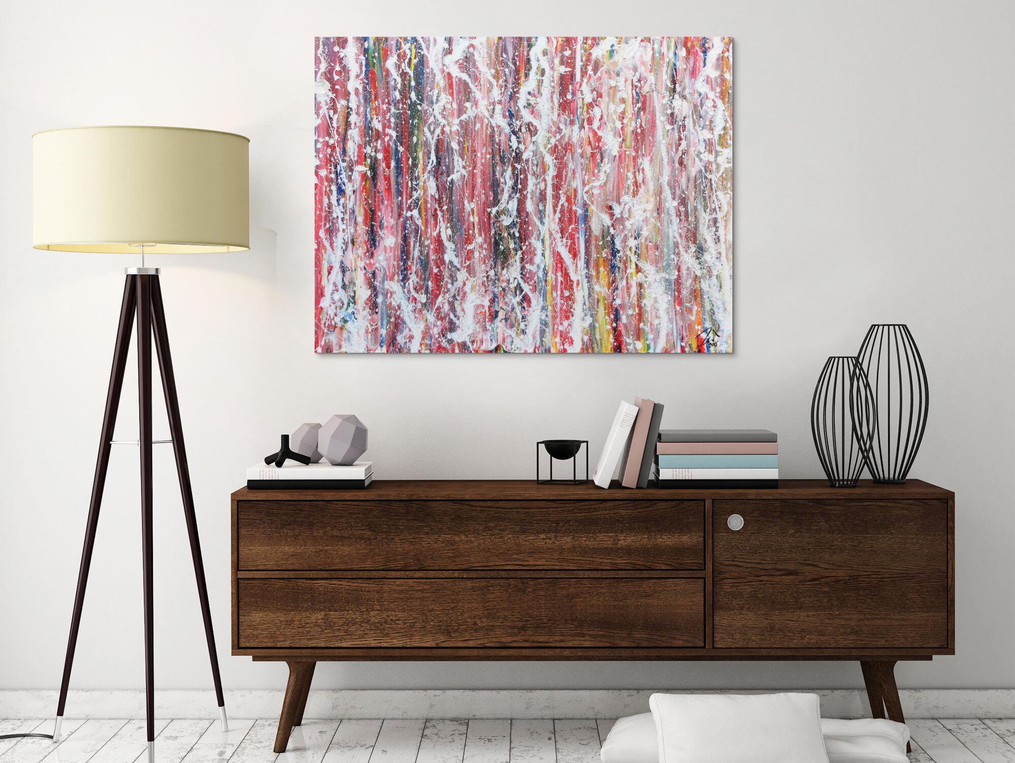 Buntes Acrylbild abstrakt modern viele Farben