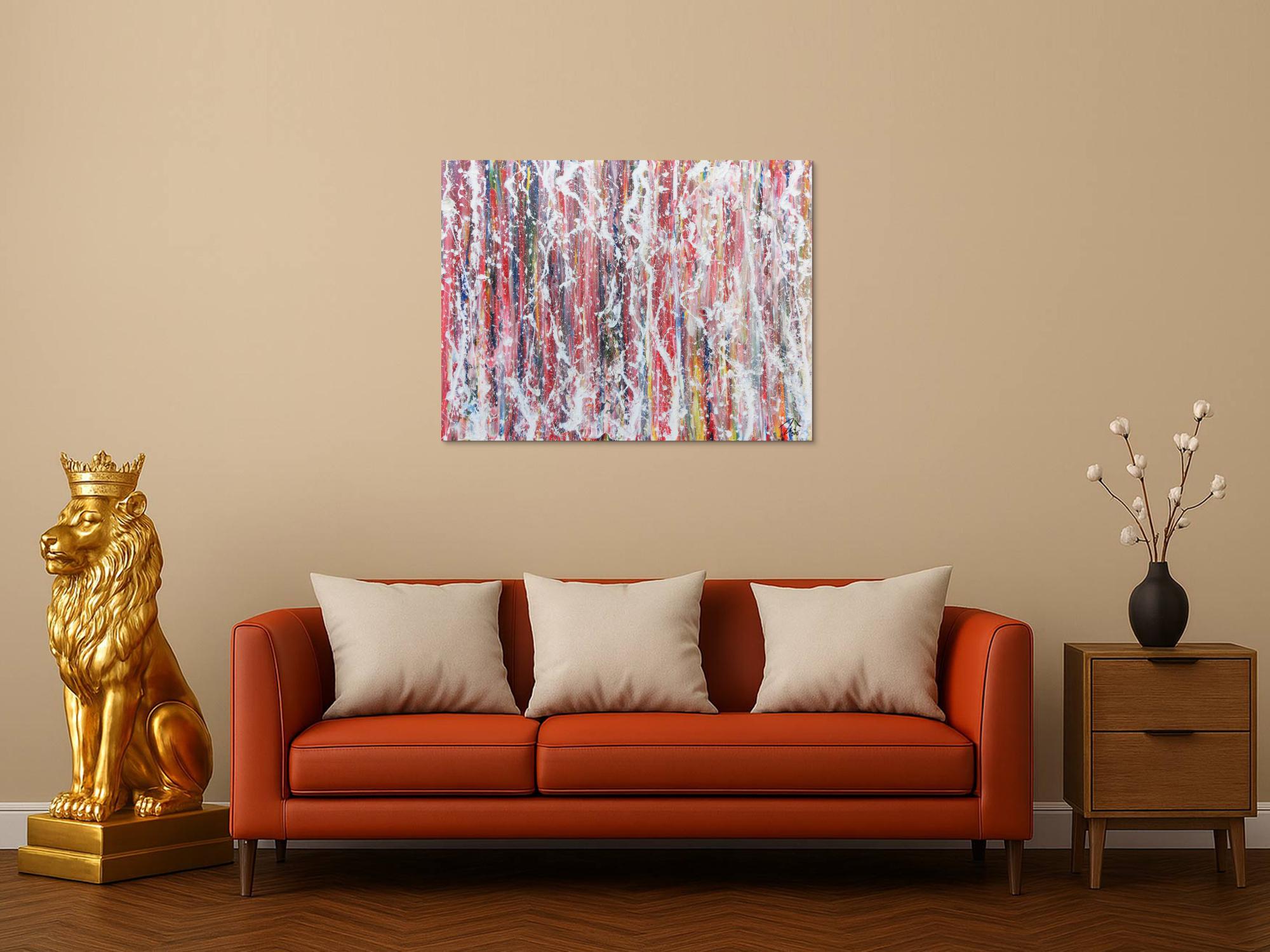 Buntes Acrylbild abstrakt modern viele Farben