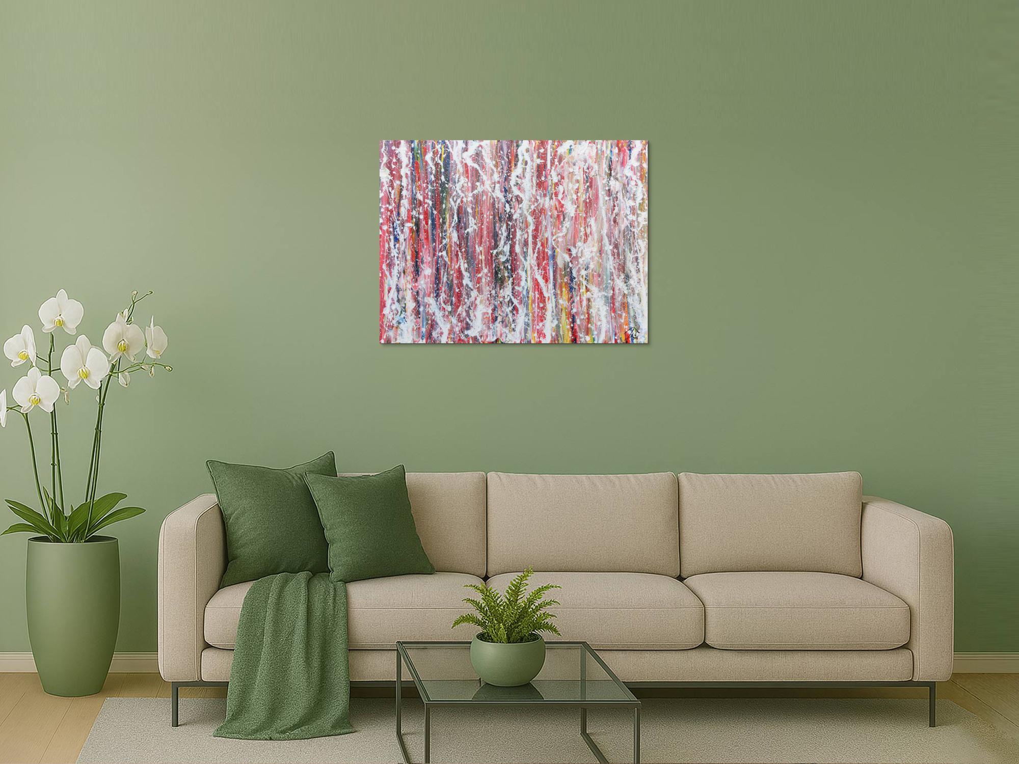 Buntes Acrylbild abstrakt modern viele Farben