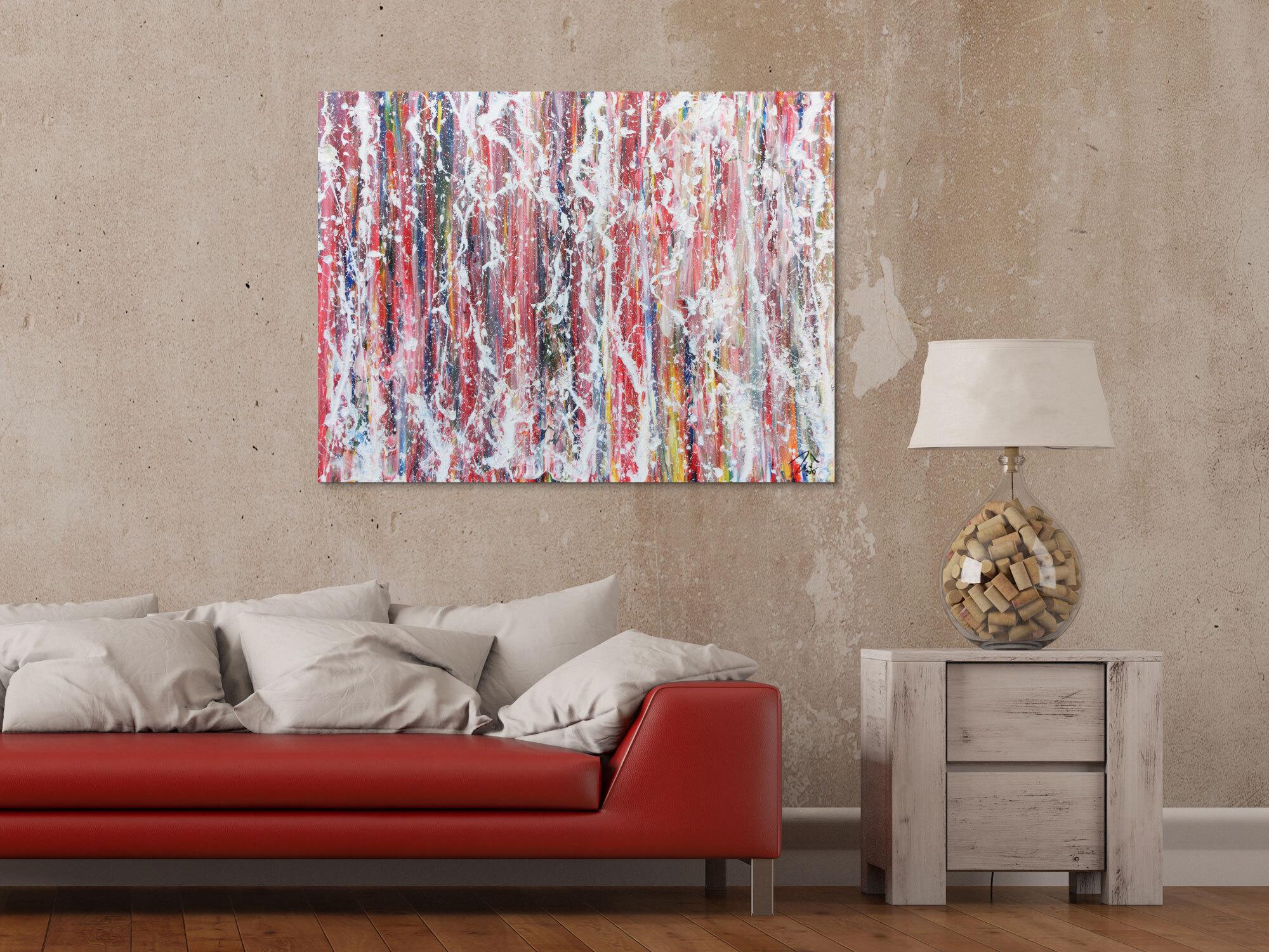 Buntes Acrylbild abstrakt modern viele Farben