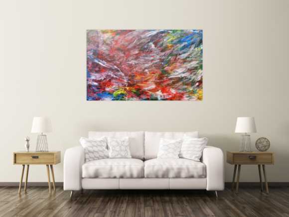 Abstraktes Acrylbild modern und bunt