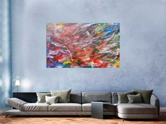 Abstraktes Acrylbild modern und bunt