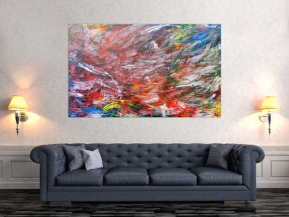 Abstraktes Acrylbild modern und bunt