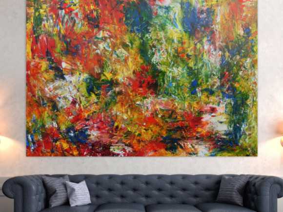 Kunstdruck Ausschnitt erstellen abstraktes Gemälde Nr. 464