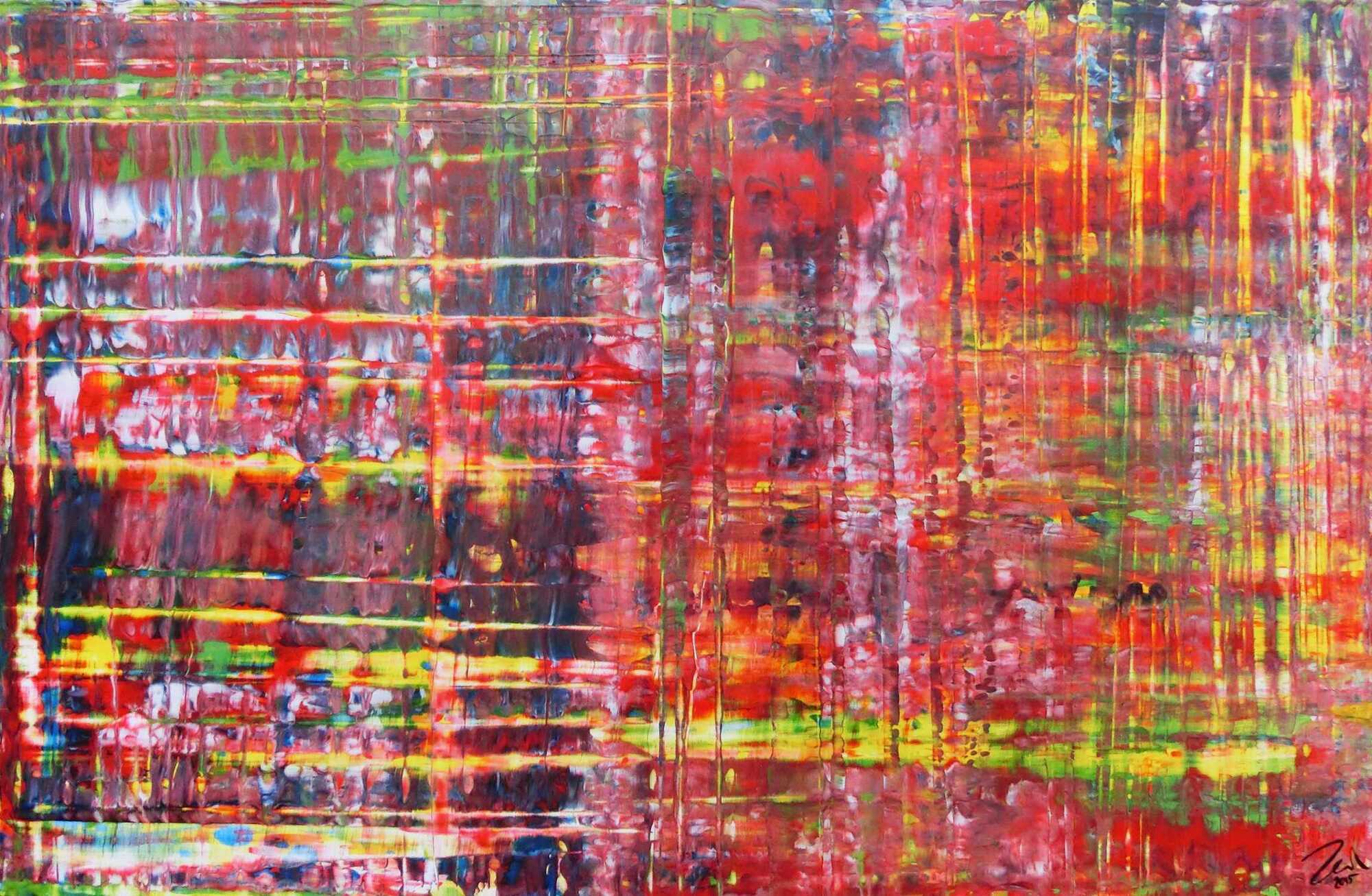 Modernes abstraktes Acrylbild in Spachteltechnik