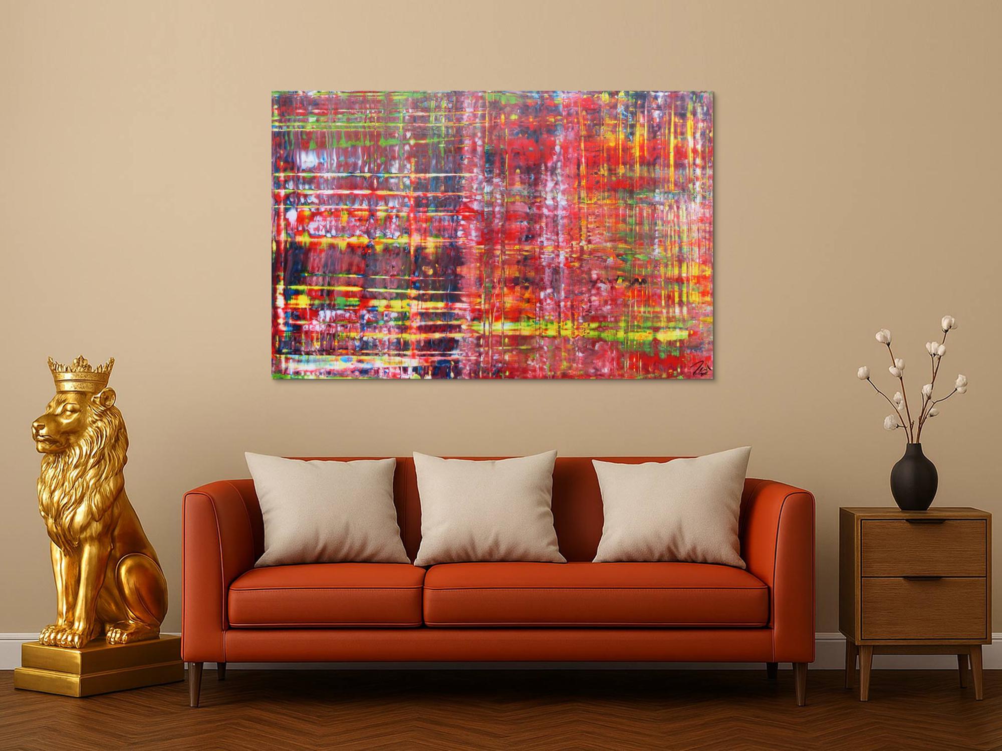 Modernes abstraktes Acrylbild in Spachteltechnik