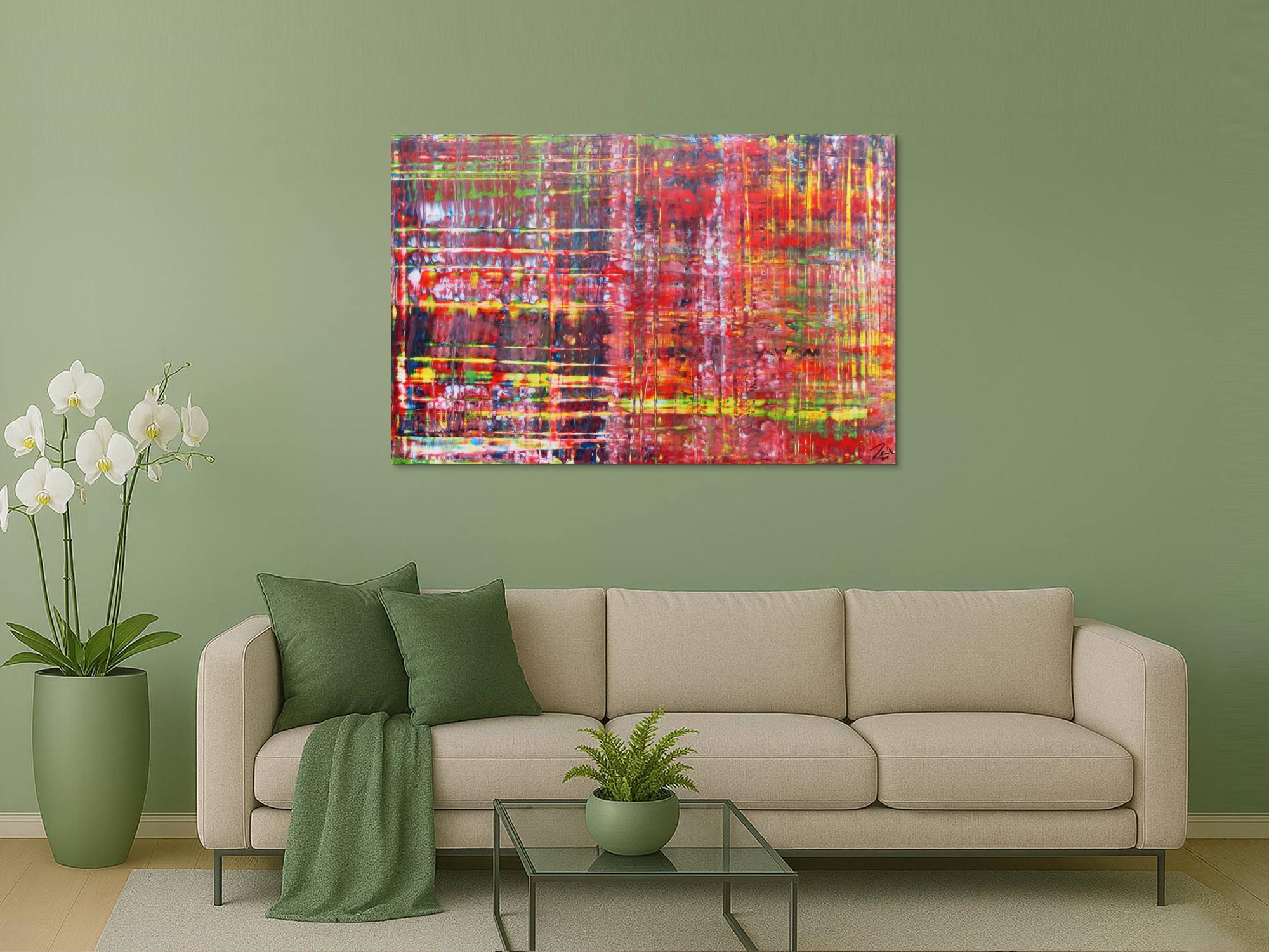 Modernes abstraktes Acrylbild in Spachteltechnik