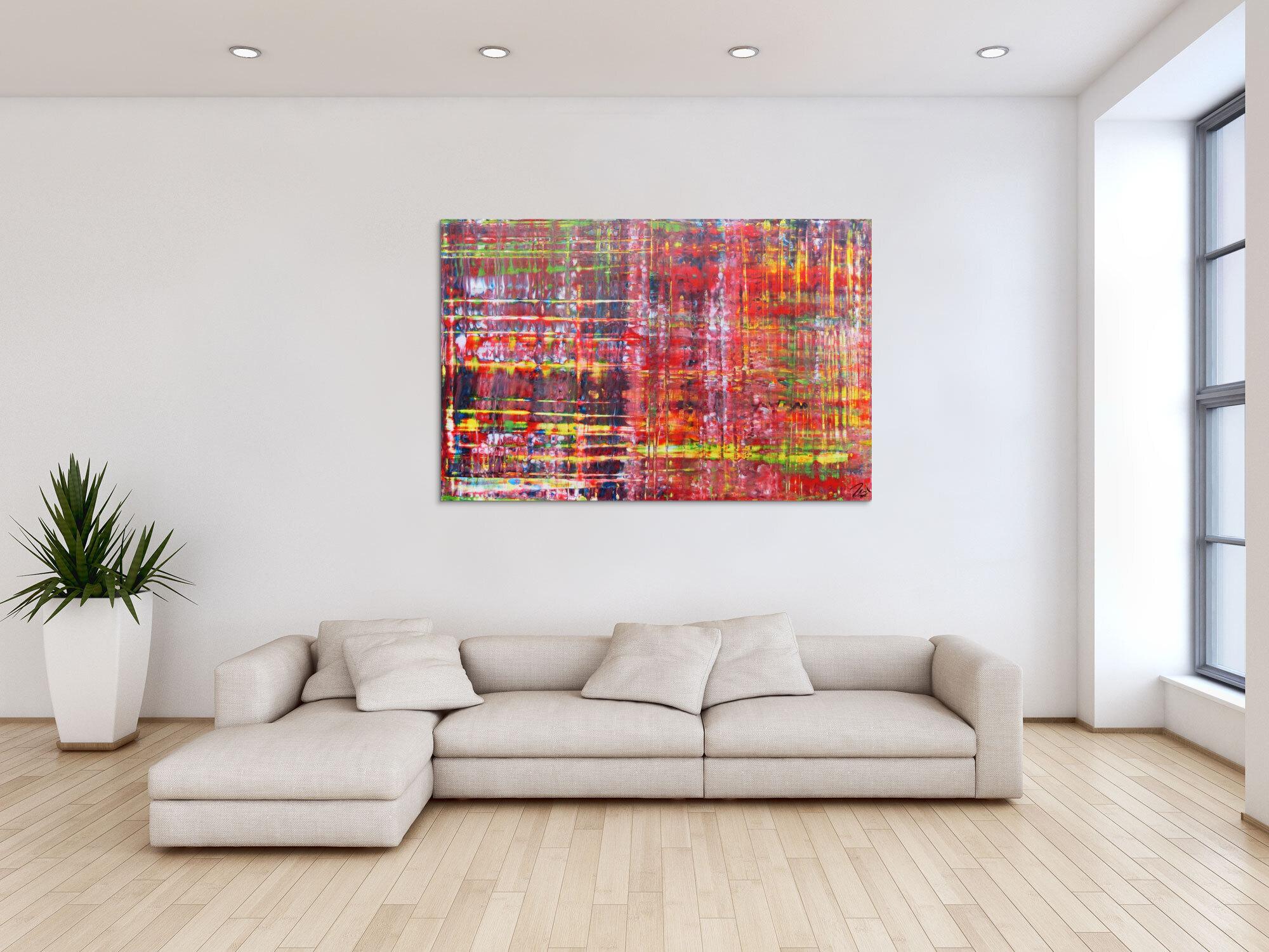 Modernes abstraktes Acrylbild in Spachteltechnik