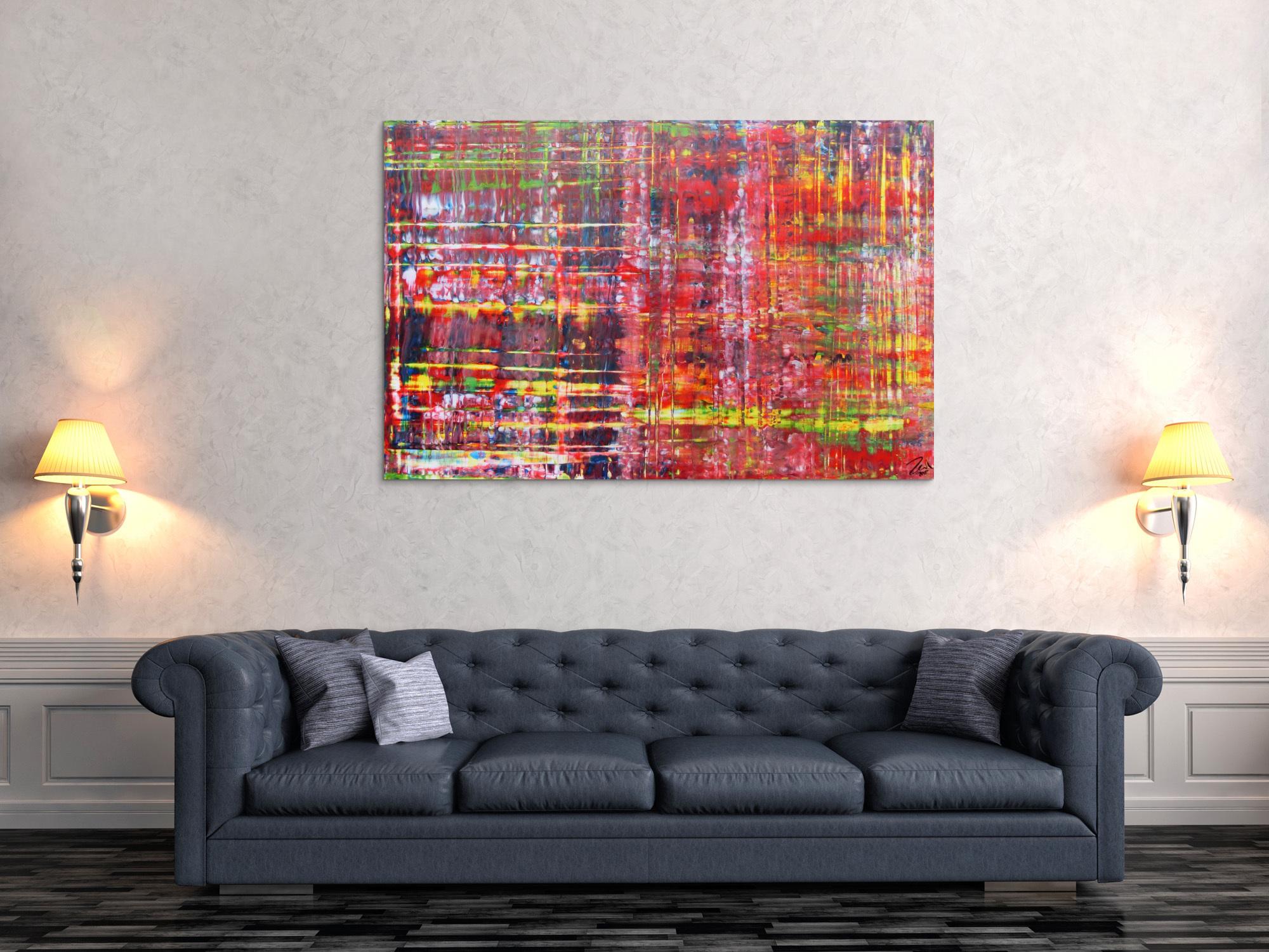 Modernes abstraktes Acrylbild in Spachteltechnik