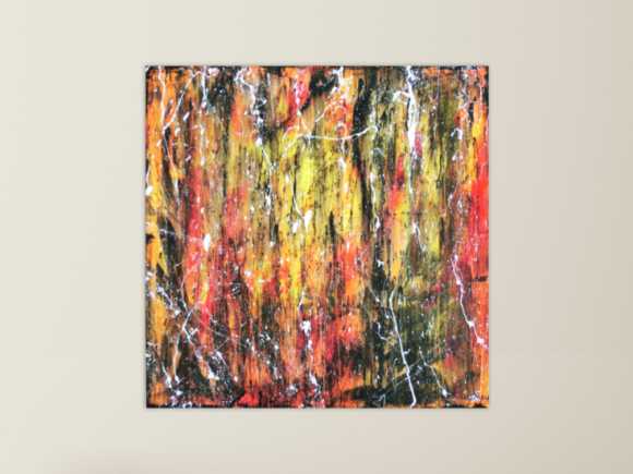 Abstraktes Acrylbild modern und bunt