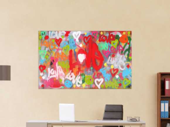 Kunstdruck auf Leinwand abstraktes Gemälde Nr. 473
