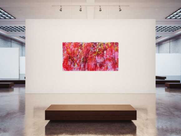 Modernes abstraktes Acrylgemälde in rot einzigartig und speziell