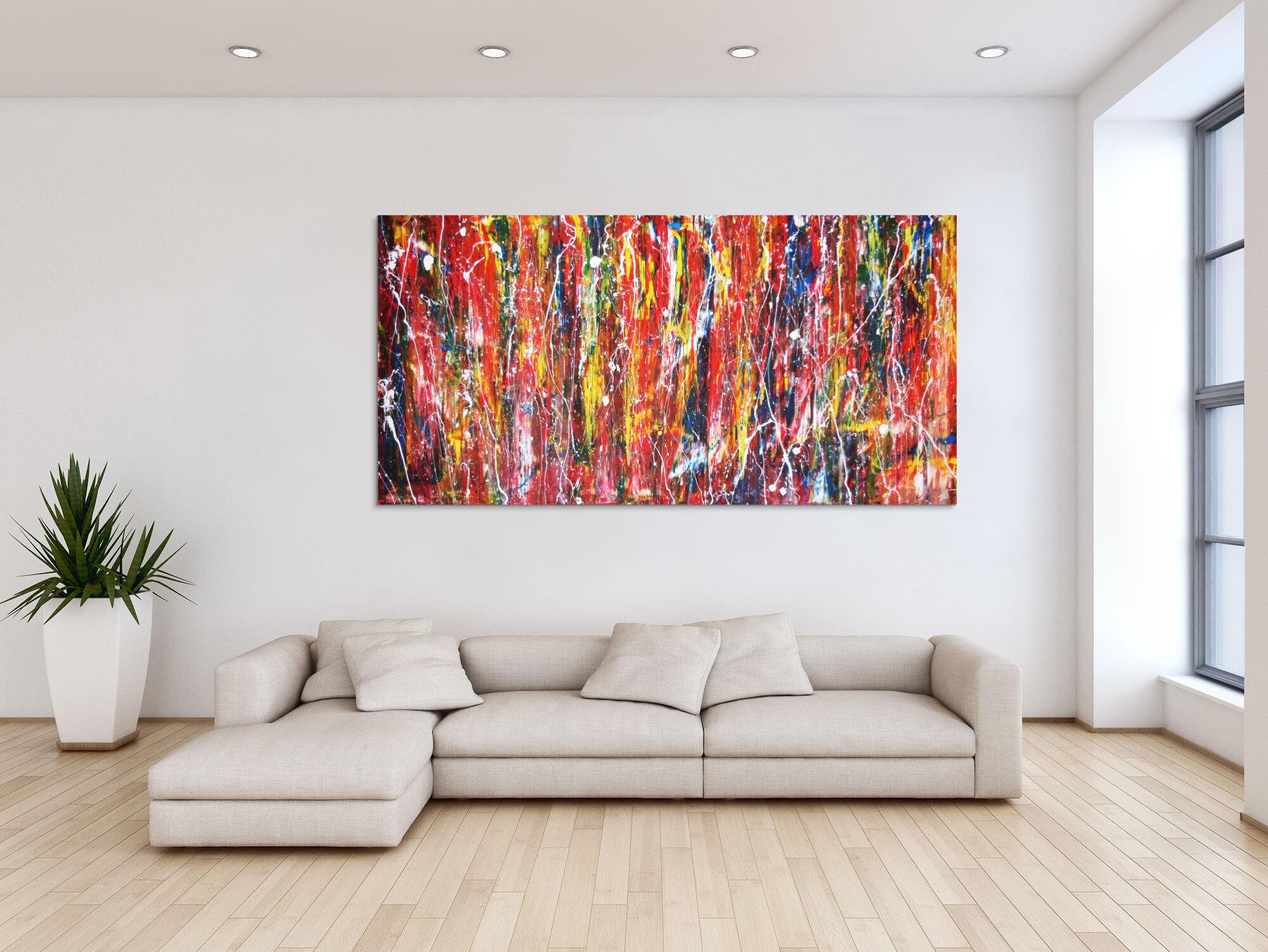 Abstraktes Acrylbild modern und bunt