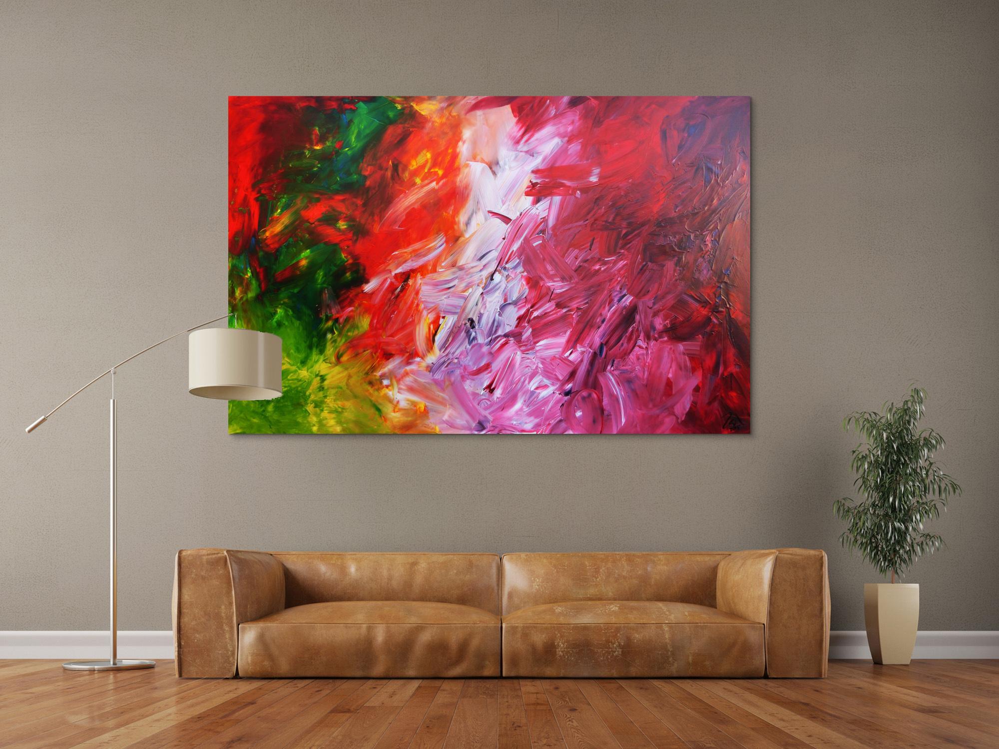 Modernes Acrylgemälde bunt modern mit vielen Farben