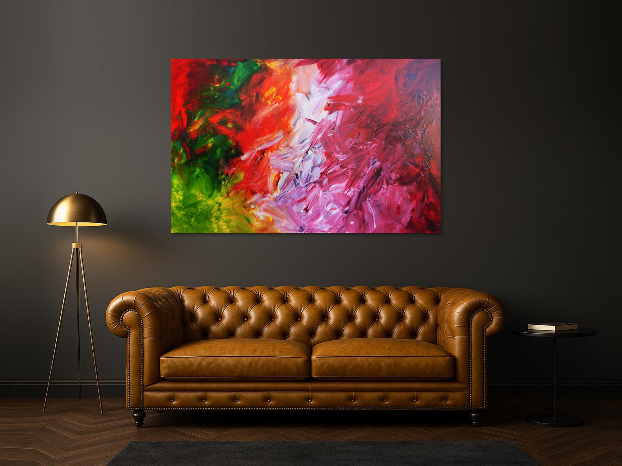 Modernes Acrylgemälde bunt modern mit vielen Farben