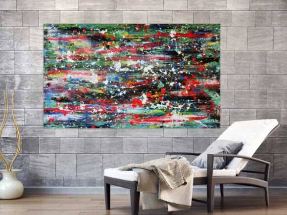 Abstraktes Acrylbild modern und bunt
