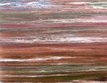 Modernes abstraktes Acrylbild in warmen Erdtönen sehr individuell