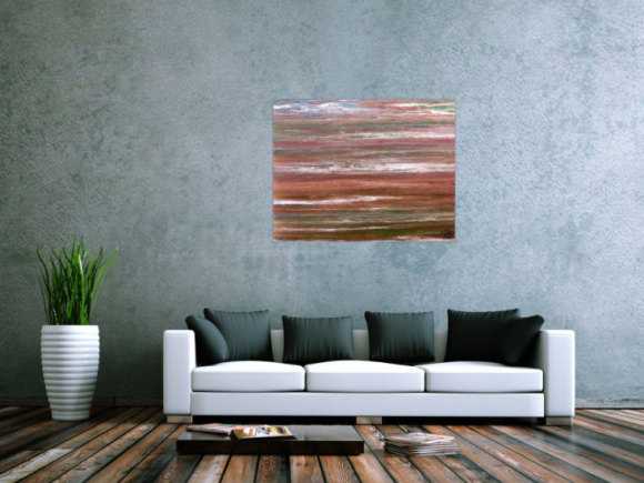 Modernes abstraktes Acrylbild in warmen Erdtönen sehr individuell
