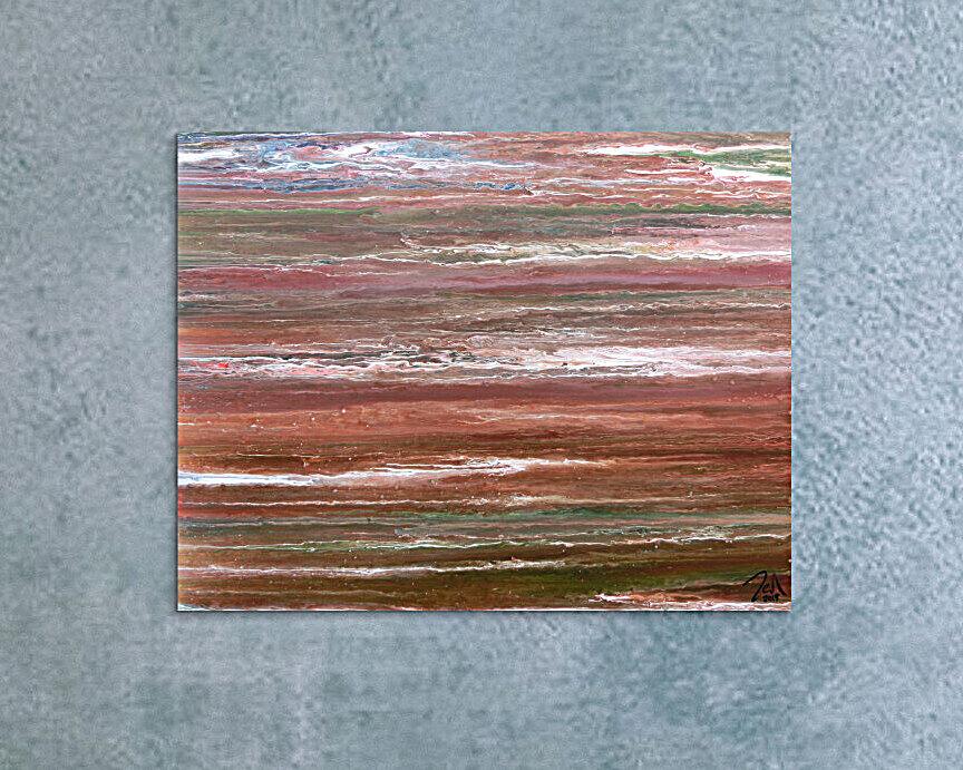 Modernes abstraktes Acrylbild in warmen Erdtönen sehr individuell