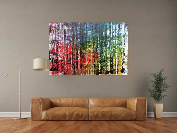 Abstraktes Acrylgemälde sehr bunt und einzigartig