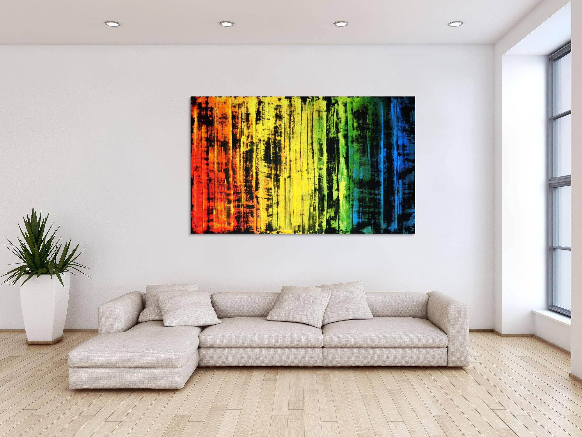 Abstraktes Acrylbild modern und bunt