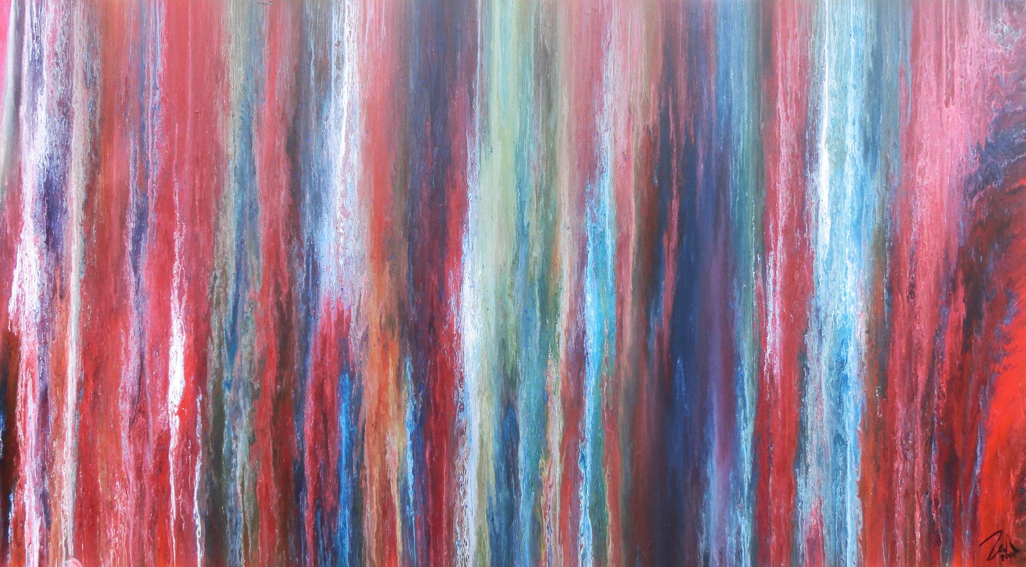 Abstraktes Acrylbild sehr modern und bunt