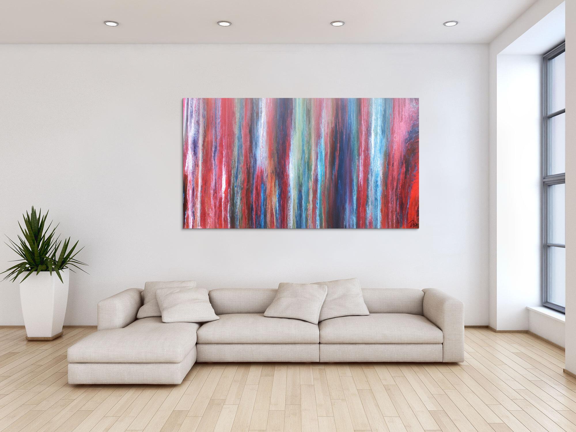 Abstraktes Acrylbild sehr modern und bunt