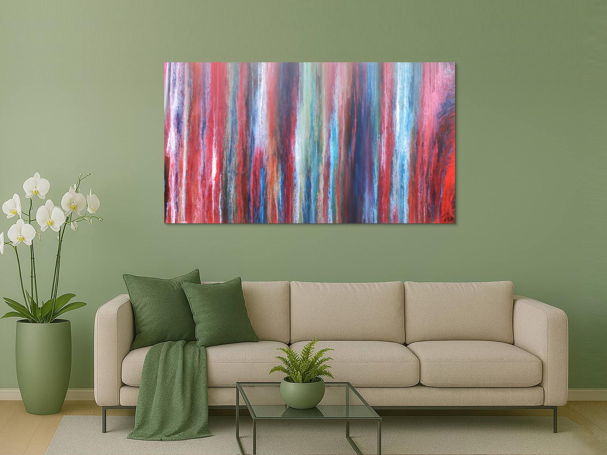 Abstraktes Acrylbild sehr modern und bunt