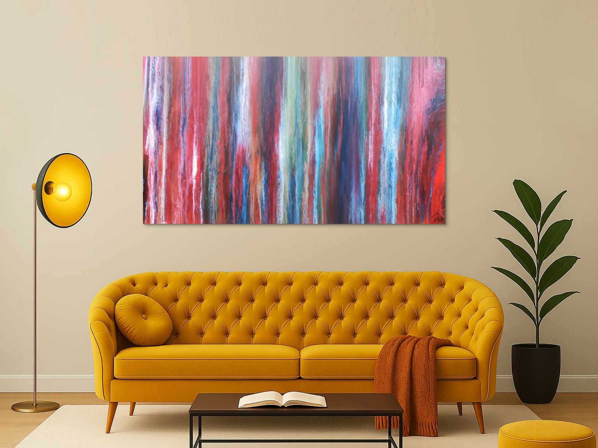 Abstraktes Acrylbild sehr modern und bunt