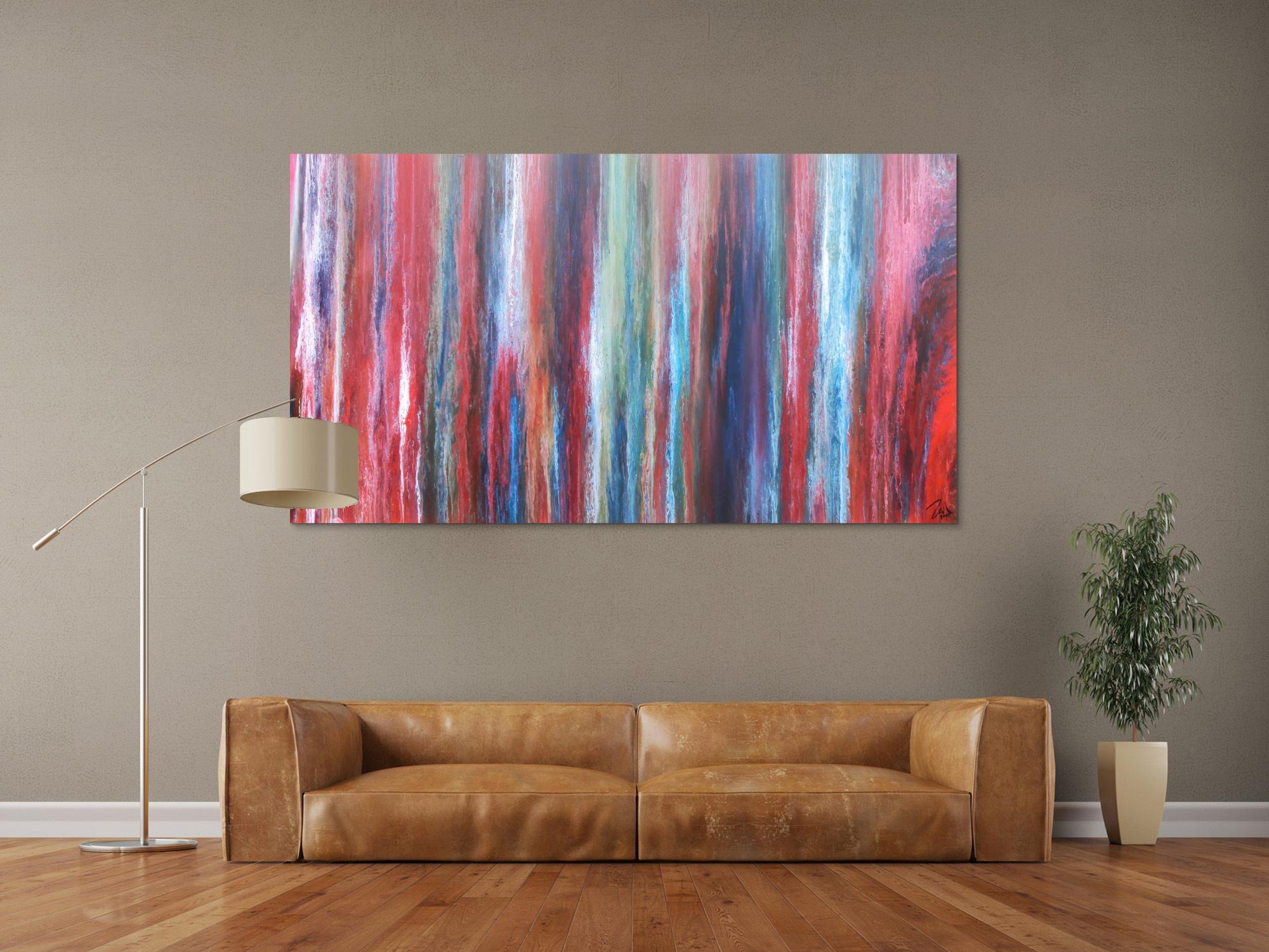 Abstraktes Acrylbild sehr modern und bunt