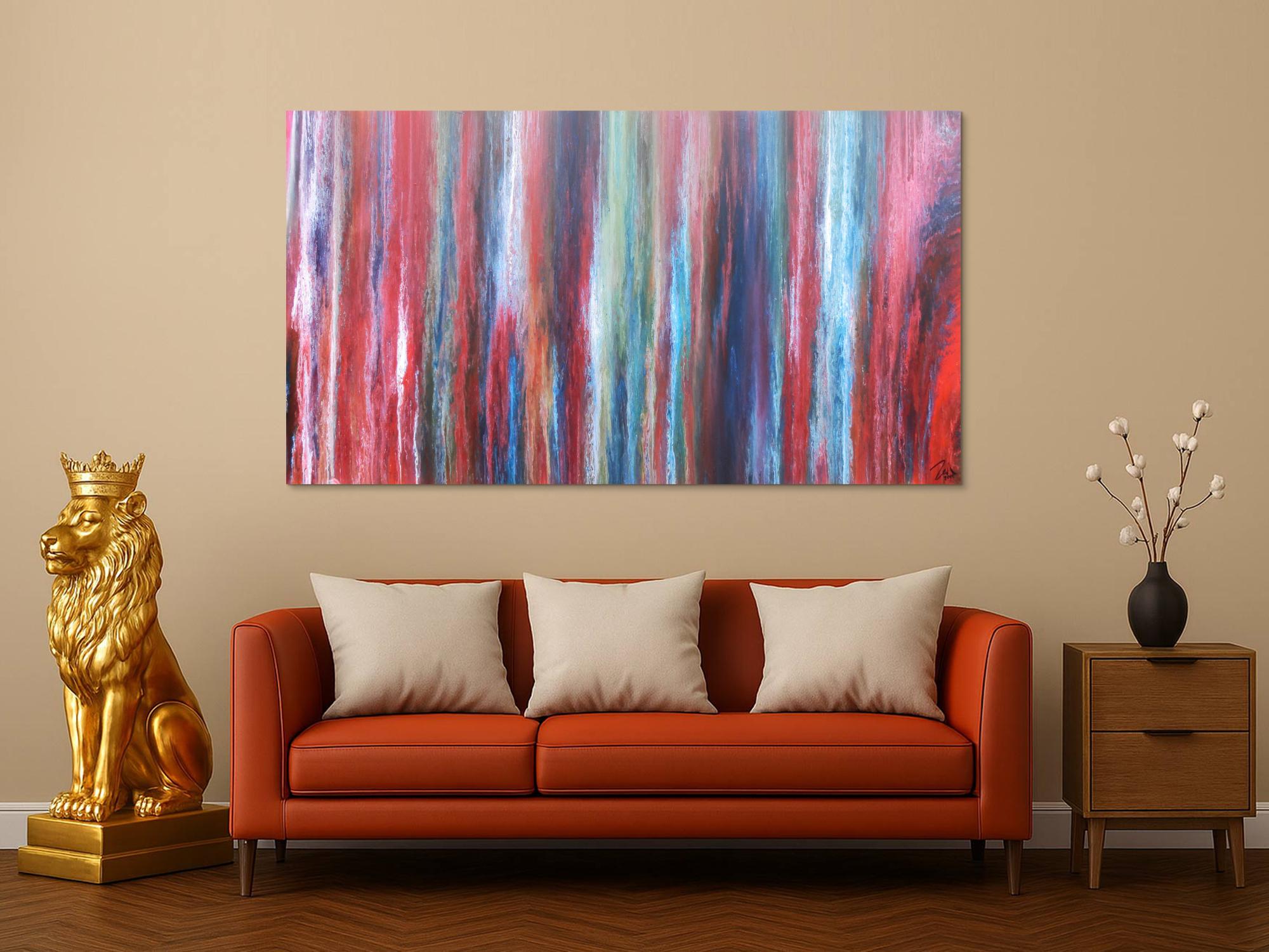 Abstraktes Acrylbild sehr modern und bunt