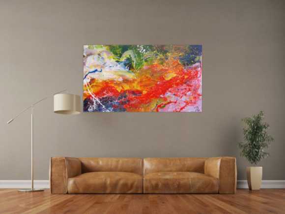 Buntes abstraktes Acrylgemälde sehr freundlch und fröhlich