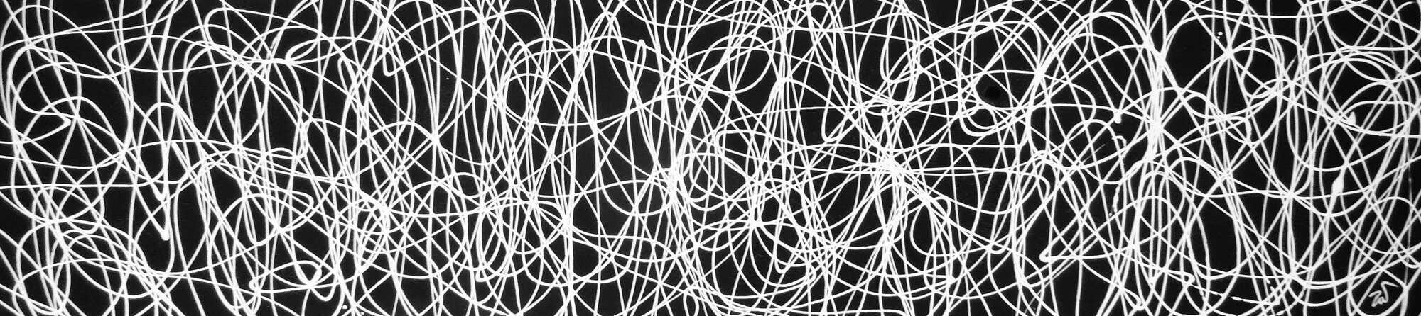 Abstraktes Acrylbild schwarz/weiß